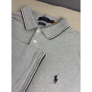 Ralph Lauren Polo Shirt Mens XL Gray Classic Fit Stretch Mesh Pony Logo (e8)